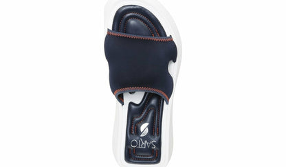 Franco Sarto Sarto Vina 2 Platform Slide Sandal Inky Navy Fabric