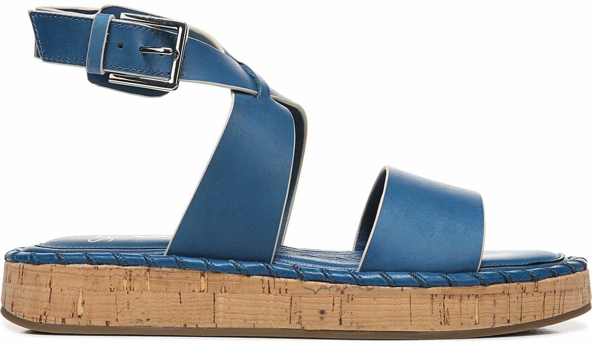 Franco Sarto Sarto Zarlo Platform Sandal Teal Leather