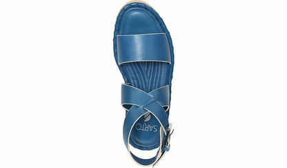 Franco Sarto Sarto Zarlo Platform Sandal Teal Leather