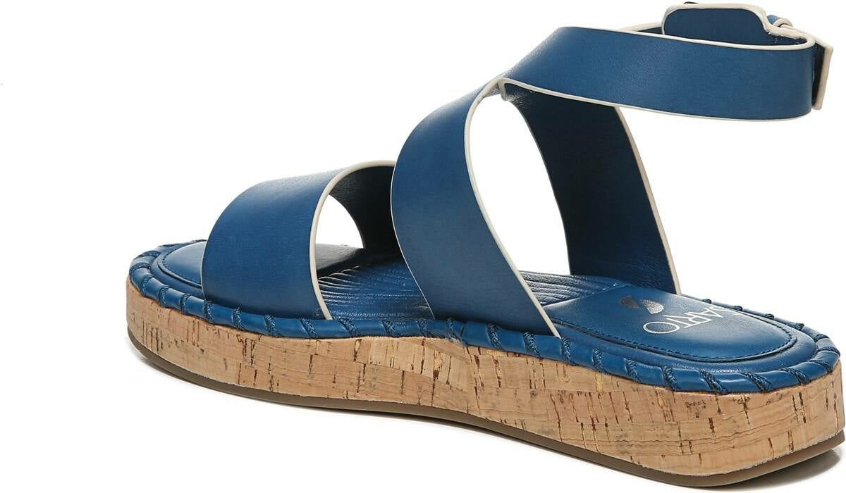 Franco Sarto Sarto Zarlo Platform Sandal Teal Leather