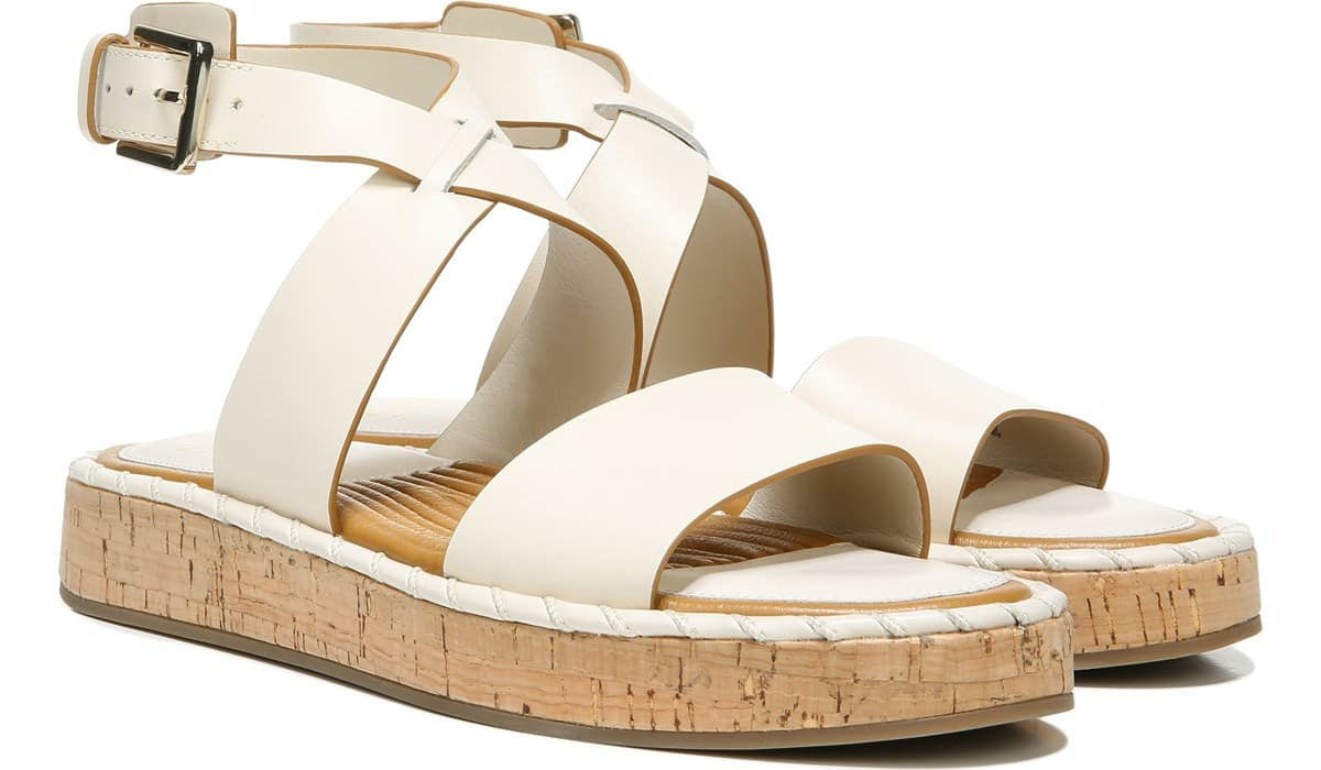 Franco Sarto Sarto Zarlo Platform Sandal Cream Leather