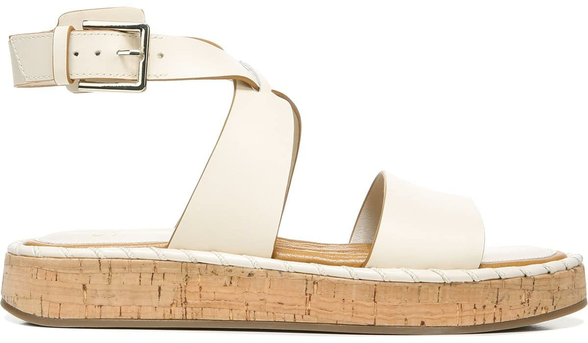 Franco Sarto Sarto Zarlo Platform Sandal Cream Leather