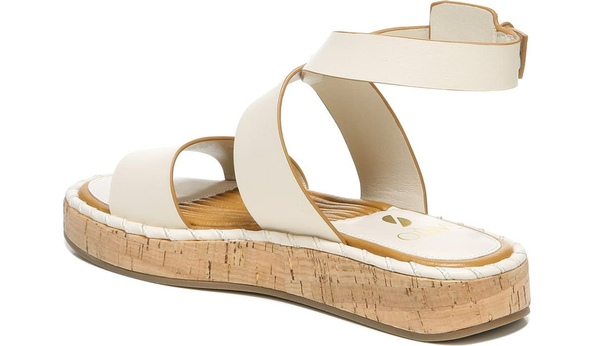 Franco Sarto Sarto Zarlo Platform Sandal Cream Leather