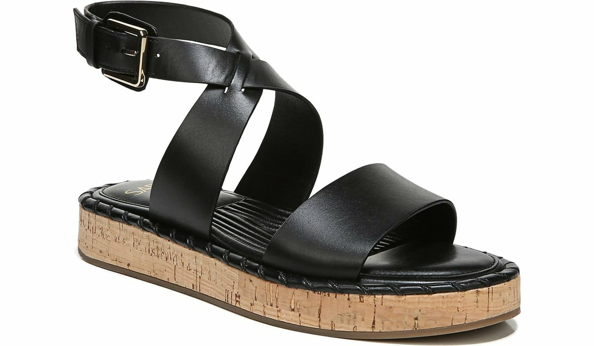 Franco Sarto Sarto Zarlo Platform Sandal Black Leather