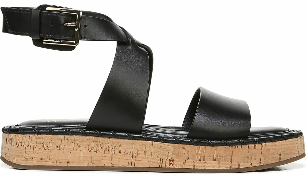 Franco Sarto Sarto Zarlo Platform Sandal Black Leather