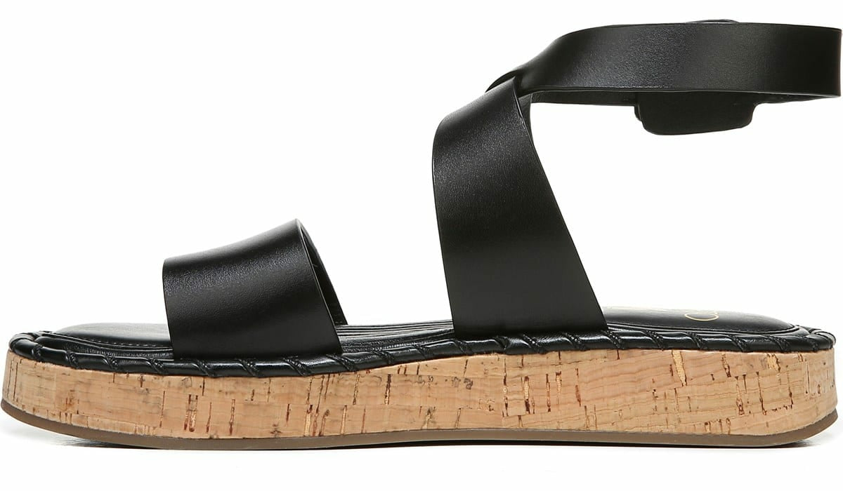 Franco Sarto Sarto Zarlo Platform Sandal Black Leather