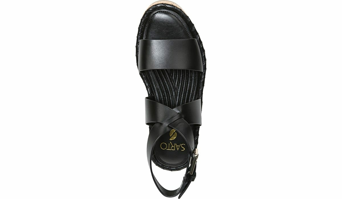 Franco Sarto Sarto Zarlo Platform Sandal Black Leather