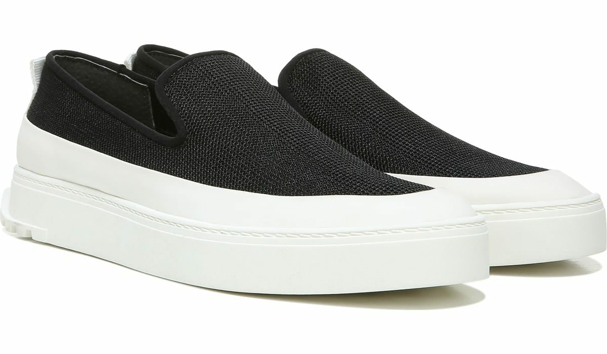 Franco Sarto Sarto Debra 2 Platform Slip On Sneaker Black Fabric