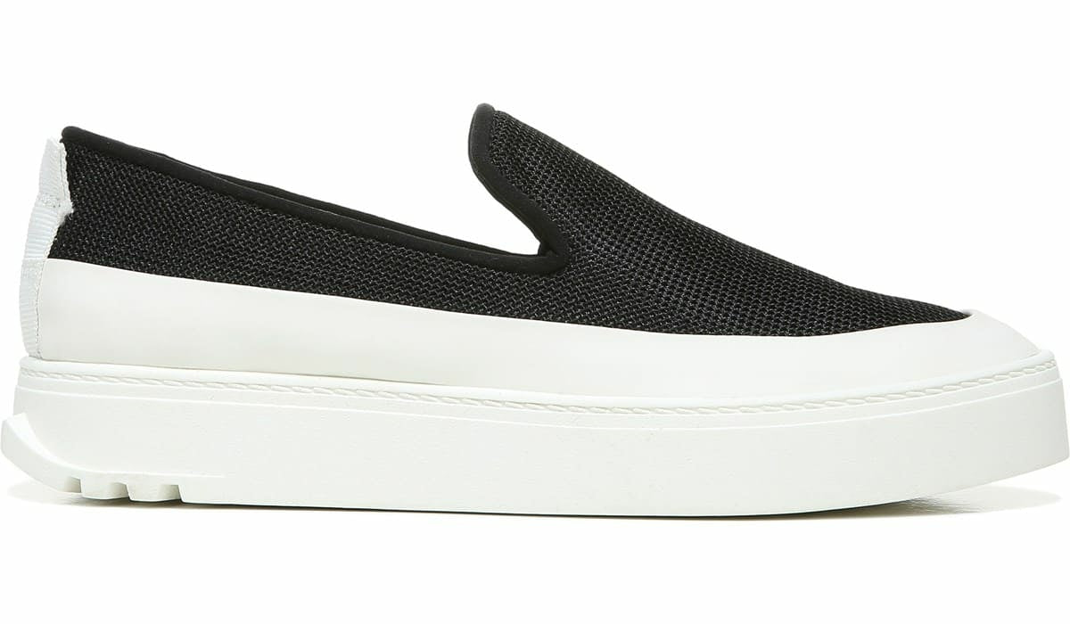 Franco Sarto Sarto Debra 2 Platform Slip On Sneaker Black Fabric