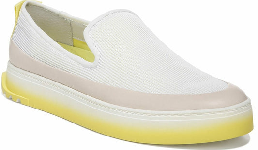 Franco Sarto Sarto Debra 2 Platform Slip On Sneaker White Fabric