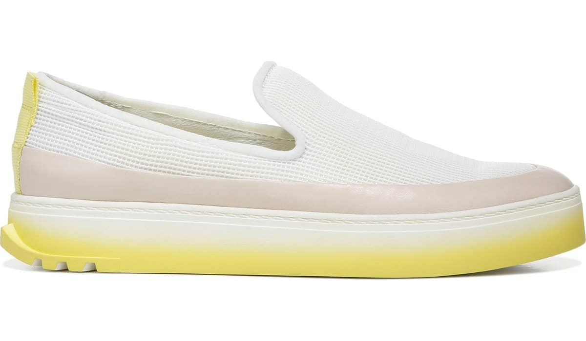 Franco Sarto Sarto Debra 2 Platform Slip On Sneaker White Fabric