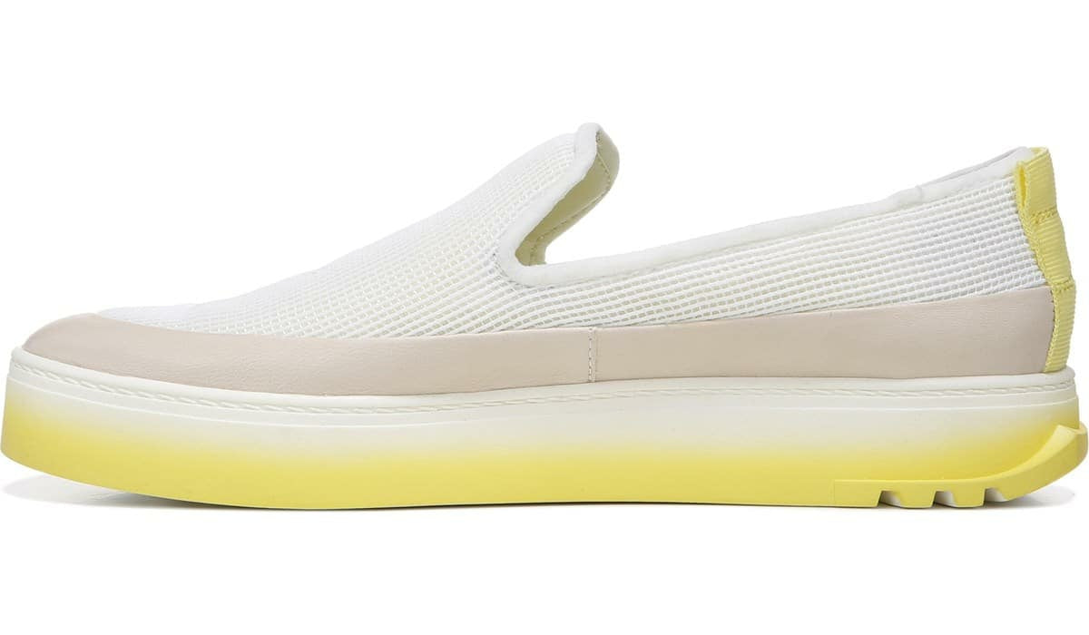 Franco Sarto Sarto Debra 2 Platform Slip On Sneaker White Fabric