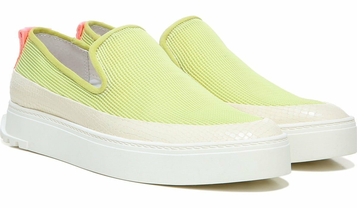 Franco Sarto Sarto Debra 2 Platform Slip On Sneaker Citron Leather