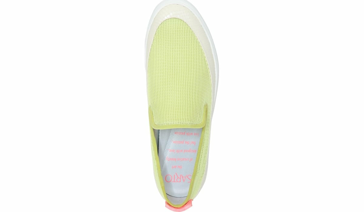 Franco Sarto Sarto Debra 2 Platform Slip On Sneaker Citron Leather