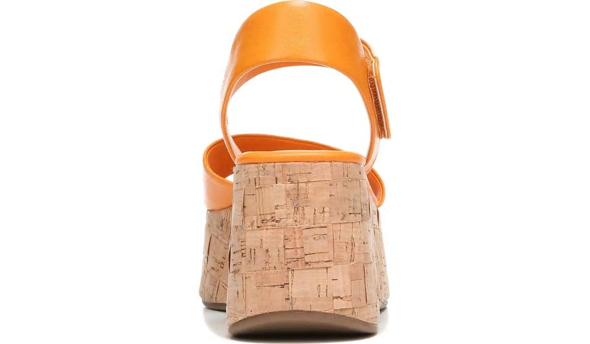Franco Sarto Sarto Demi 2 Platform Wedge Sandal Orange Leather