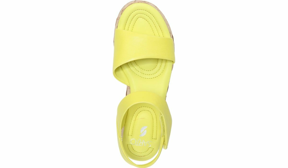 Franco Sarto Sarto Demi 2 Platform Wedge Sandal Limeade Leather