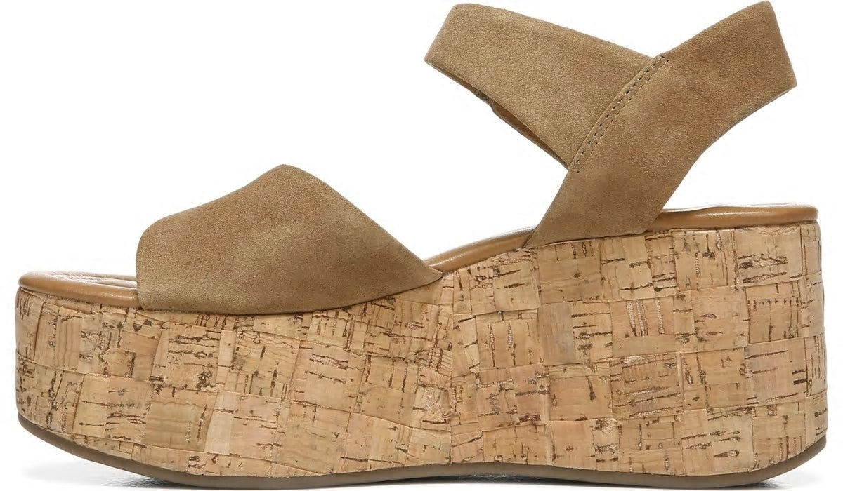 Franco Sarto Sarto Demi 2 Platform Wedge Sandal Toasted Barley Suede