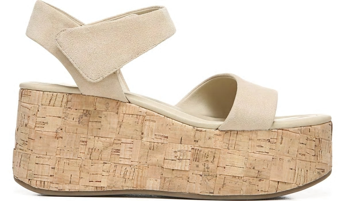 Franco Sarto Sarto Demi 2 Platform Wedge Sandal Sand Suede