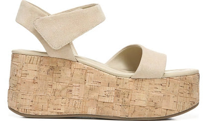 Franco Sarto Sarto Demi 2 Platform Wedge Sandal Sand Suede