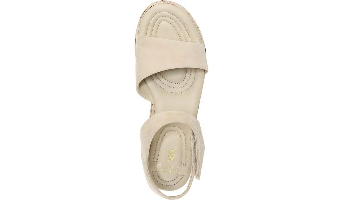 Franco Sarto Sarto Demi 2 Platform Wedge Sandal Sand Suede