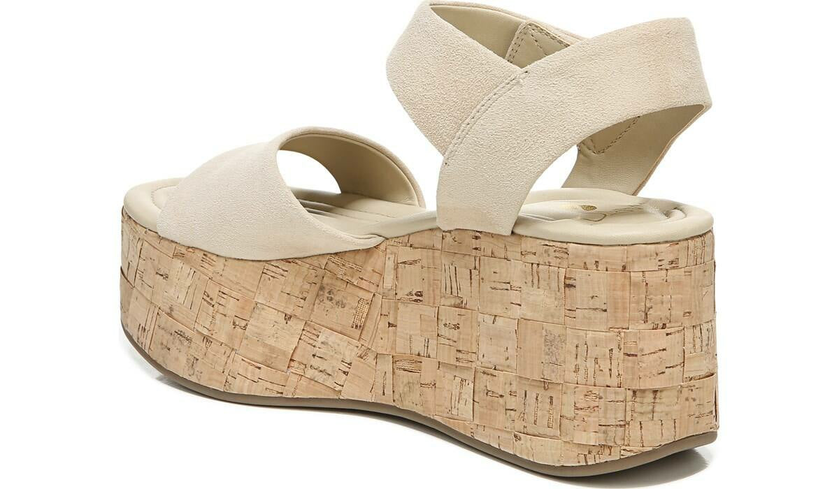Franco Sarto Sarto Demi 2 Platform Wedge Sandal Sand Suede