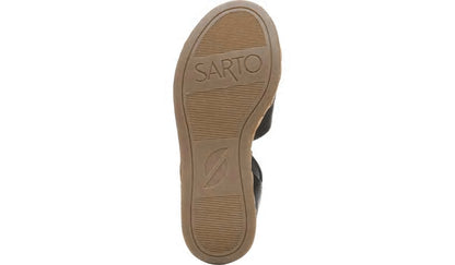 Franco Sarto Sarto Demi 2 Platform Wedge Sandal Black Leather