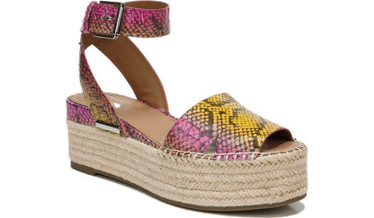 Franco Sarto Sarto Lexie 3 Espadrille Platform Sandal Multi Leather