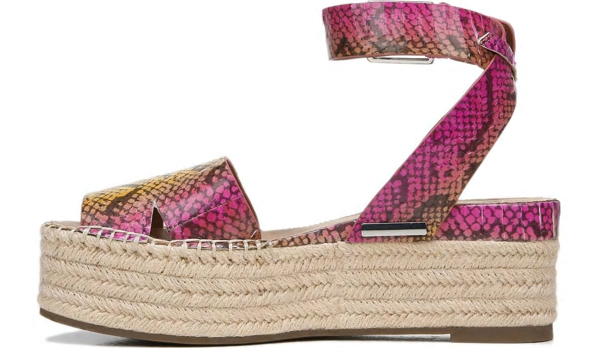 Franco Sarto Sarto Lexie 3 Espadrille Platform Sandal Multi Leather
