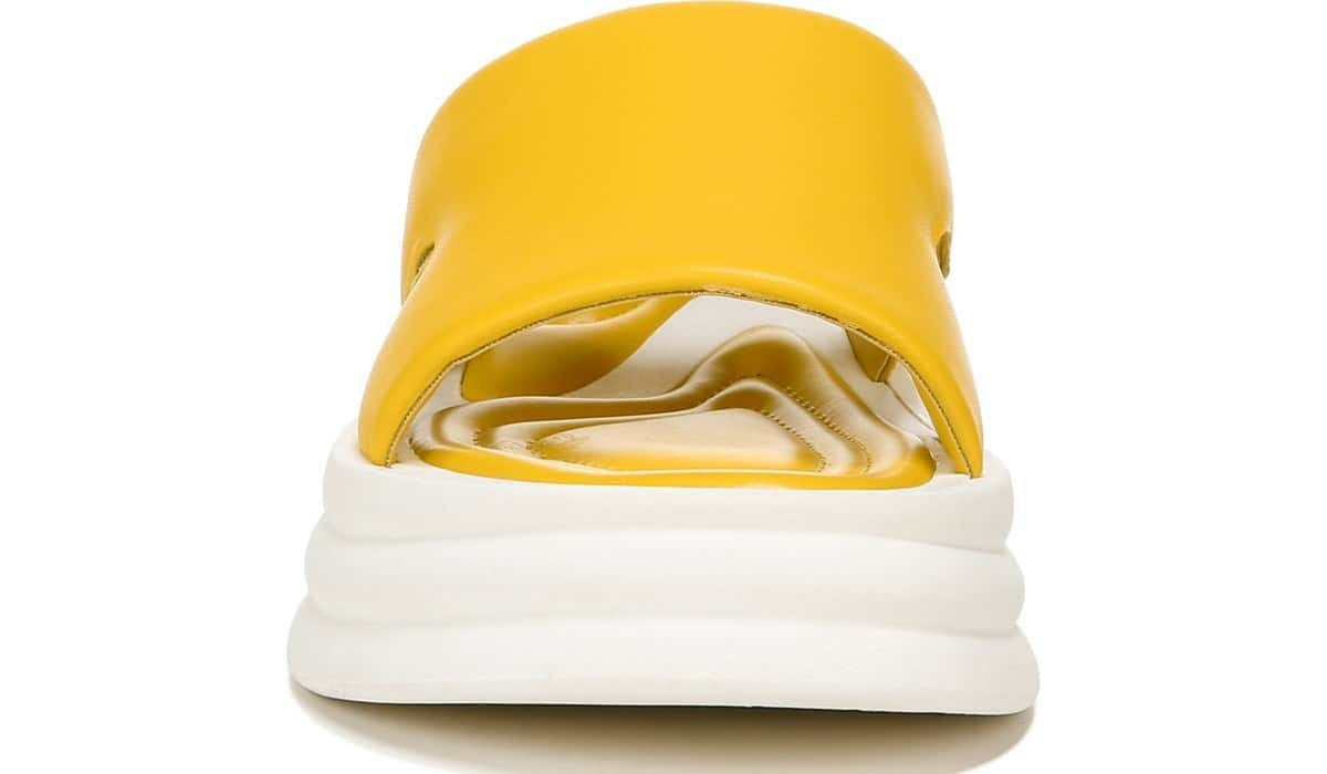 Franco Sarto Sarto Vina Platform Slide Sandal Yellow Leather