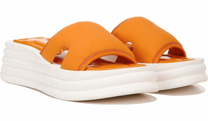 Franco Sarto Sarto Vina 2 Platform Slide Sandal Orange Fabric
