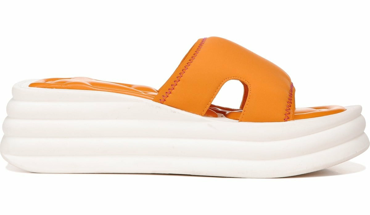 Franco Sarto Sarto Vina 2 Platform Slide Sandal Orange Fabric