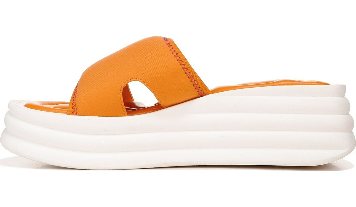 Franco Sarto Sarto Vina 2 Platform Slide Sandal Orange Fabric
