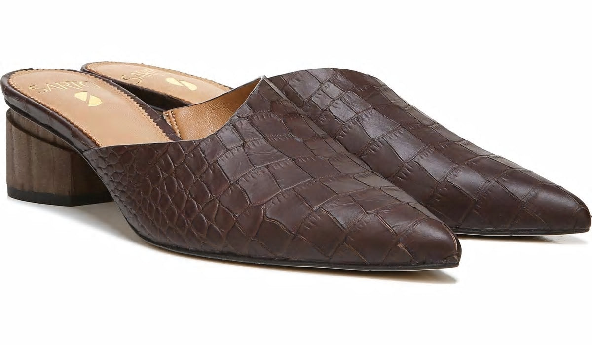 Franco Sarto Sarto Visa 2 Mule Brown Leather