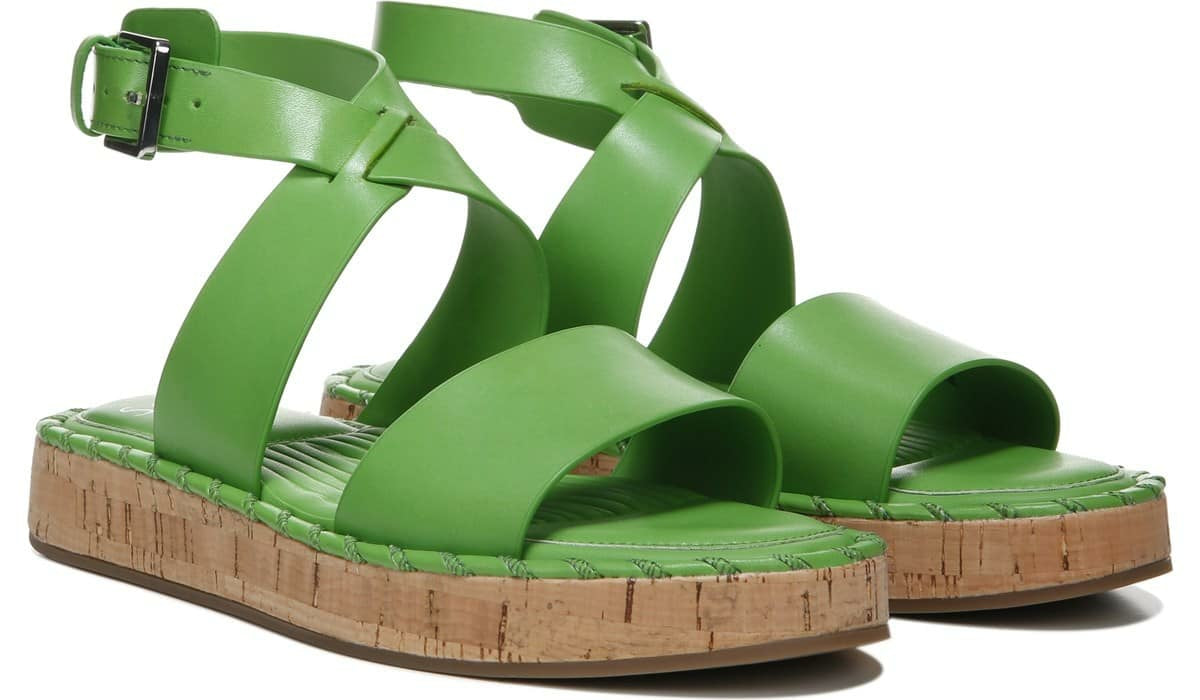 Franco Sarto Sarto Zarlo Platform Sandal Acid Green Leather