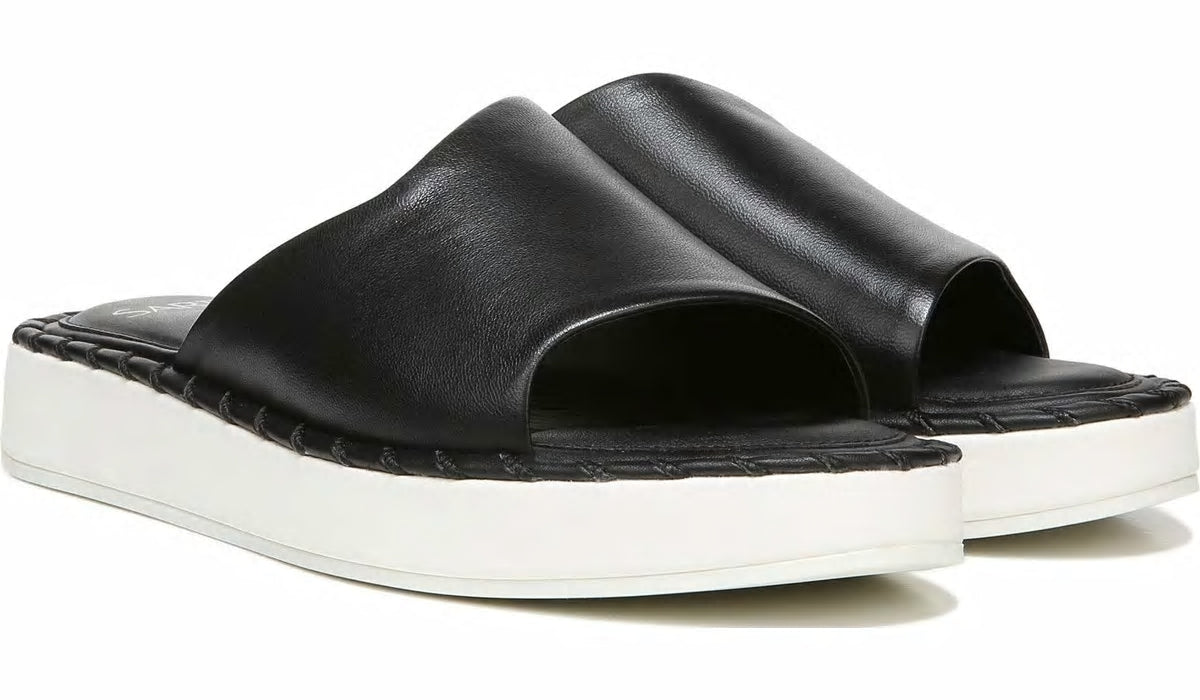 Franco Sarto Sarto Zoe Slide Sandal Black Leather