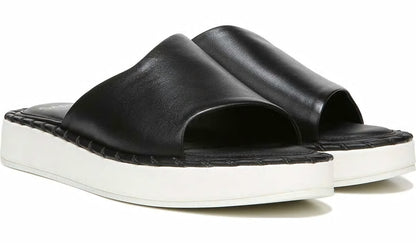 Franco Sarto Sarto Zoe Slide Sandal Black Leather