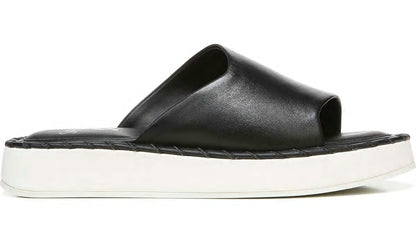 Franco Sarto Sarto Zoe Slide Sandal Black Leather