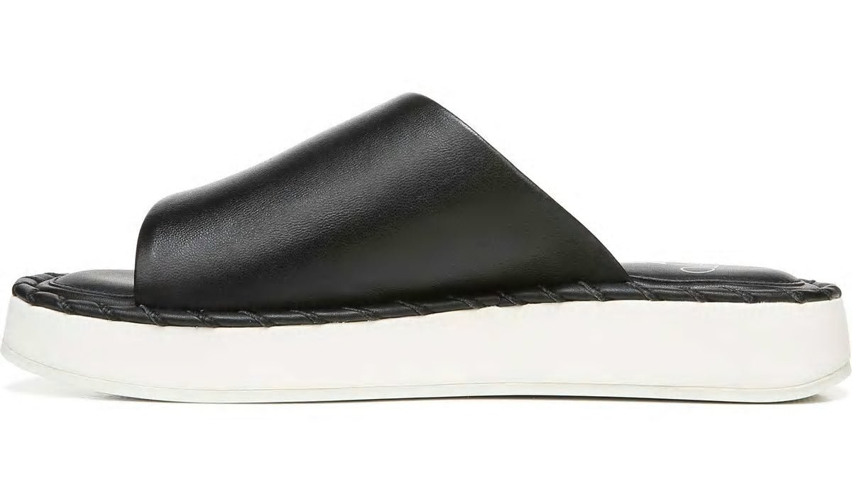Franco Sarto Sarto Zoe Slide Sandal Black Leather