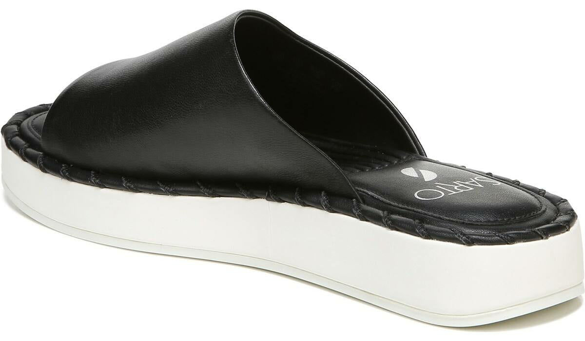 Franco Sarto Sarto Zoe Slide Sandal Black Leather