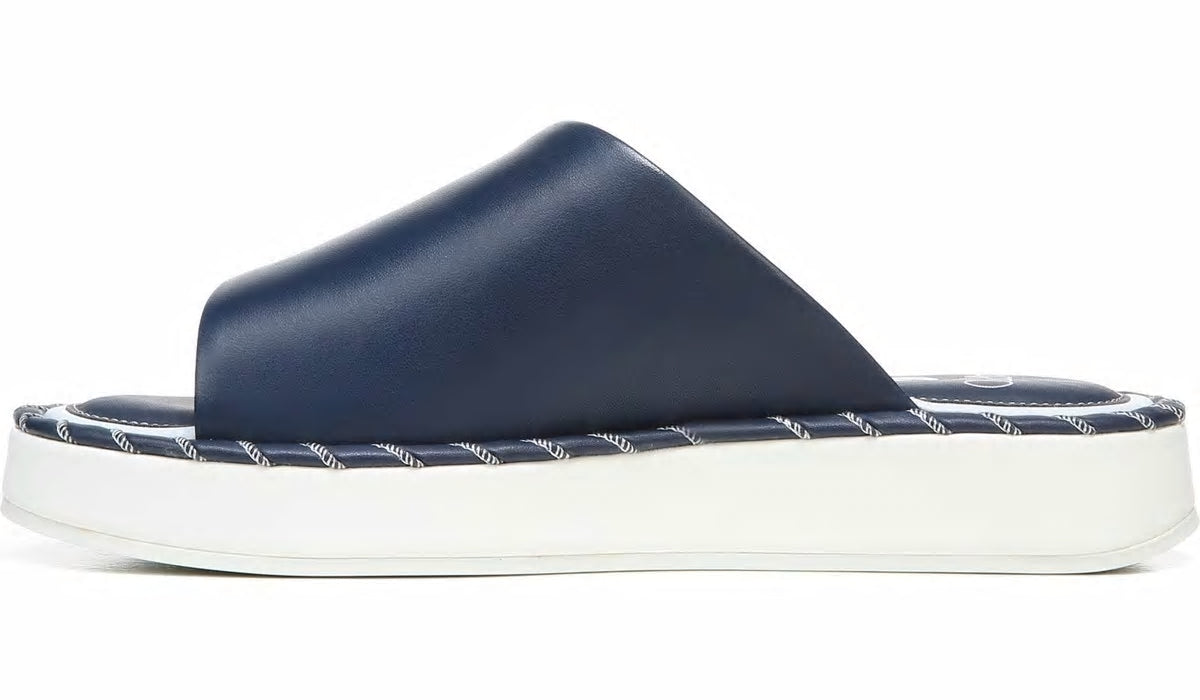 Franco Sarto Sarto Zoe Slide Sandal Navy Leather