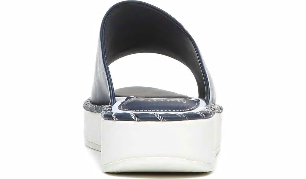 Franco Sarto Sarto Zoe Slide Sandal Navy Leather