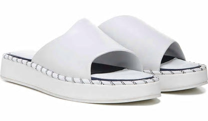 Franco Sarto Sarto Zoe Slide Sandal White Leather