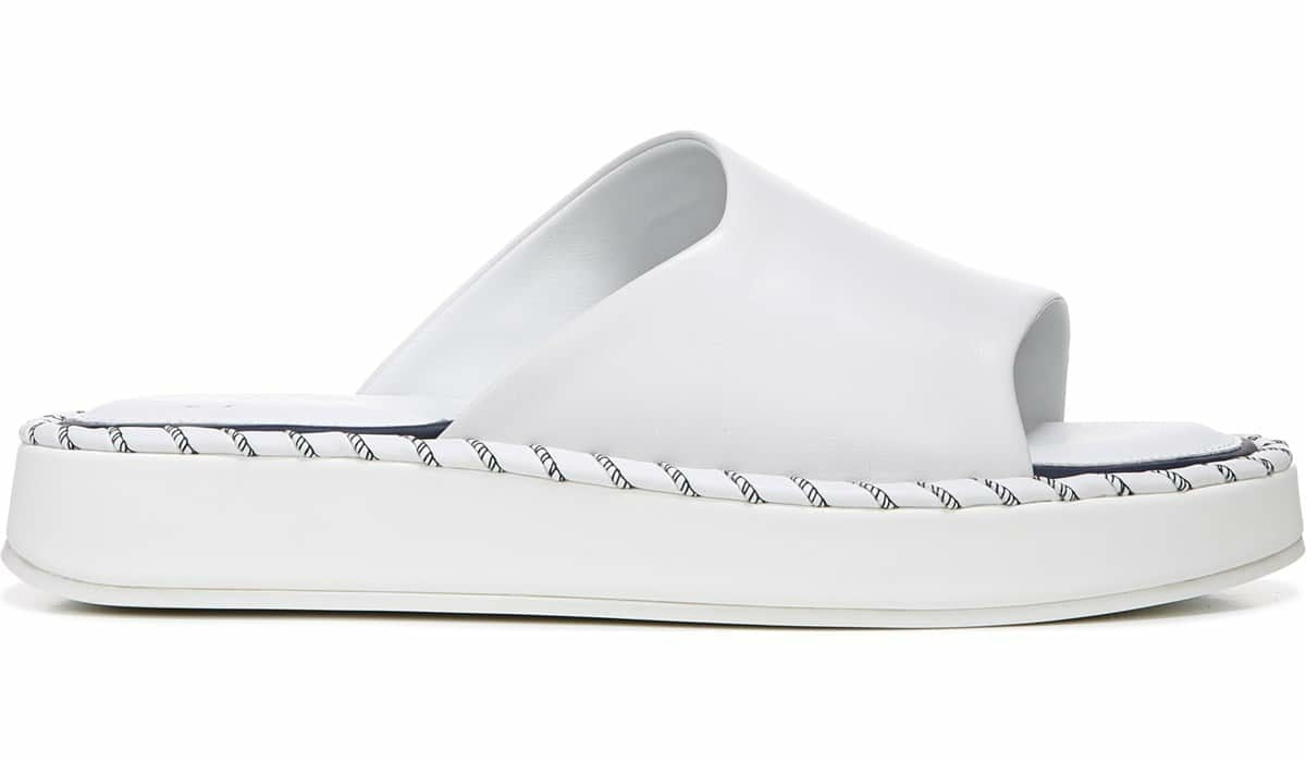 Franco Sarto Sarto Zoe Slide Sandal White Leather